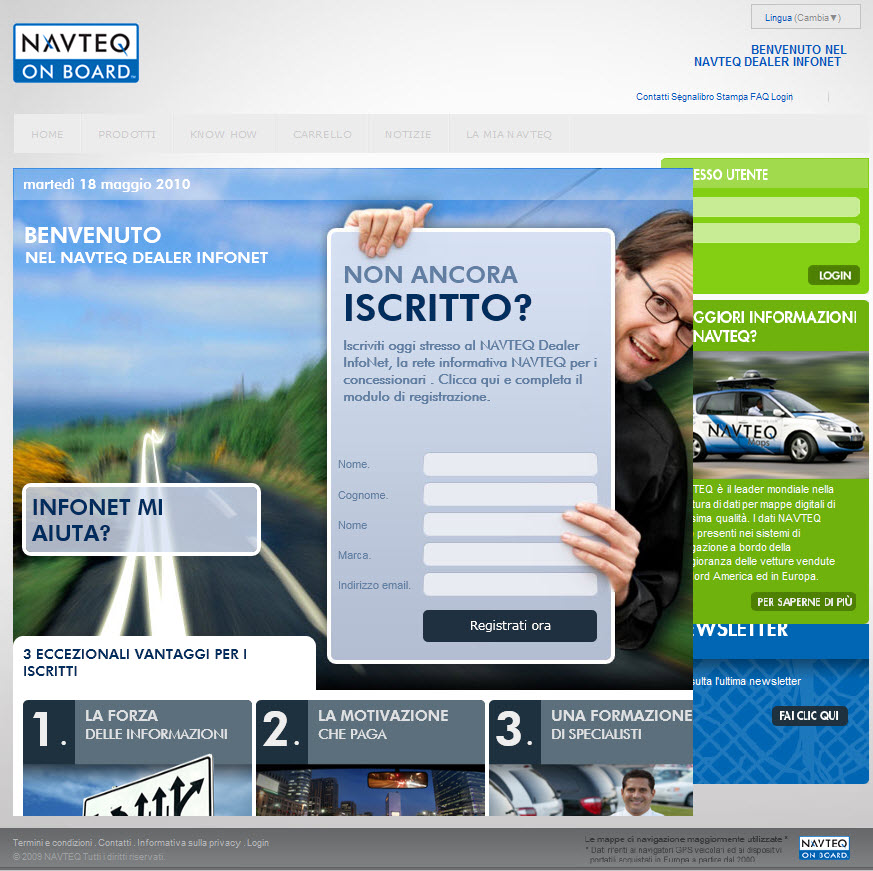 NAVTEQ all'Automotive Dealer Day in programma a Verona il 26 e 27 maggio 2010